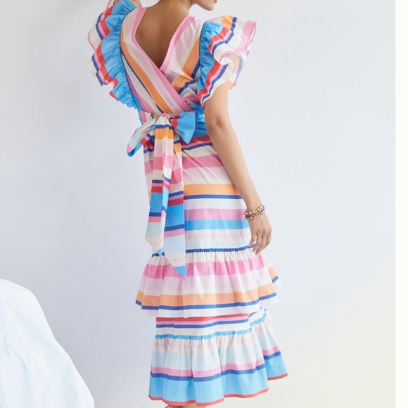 NWT Anthropologie Plenty by Tracy Reese Ruffled Maxi Dress. Size Small Petite - Picture 5 of 10